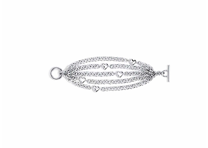 Silver Plated Womens Toggle Bracelet